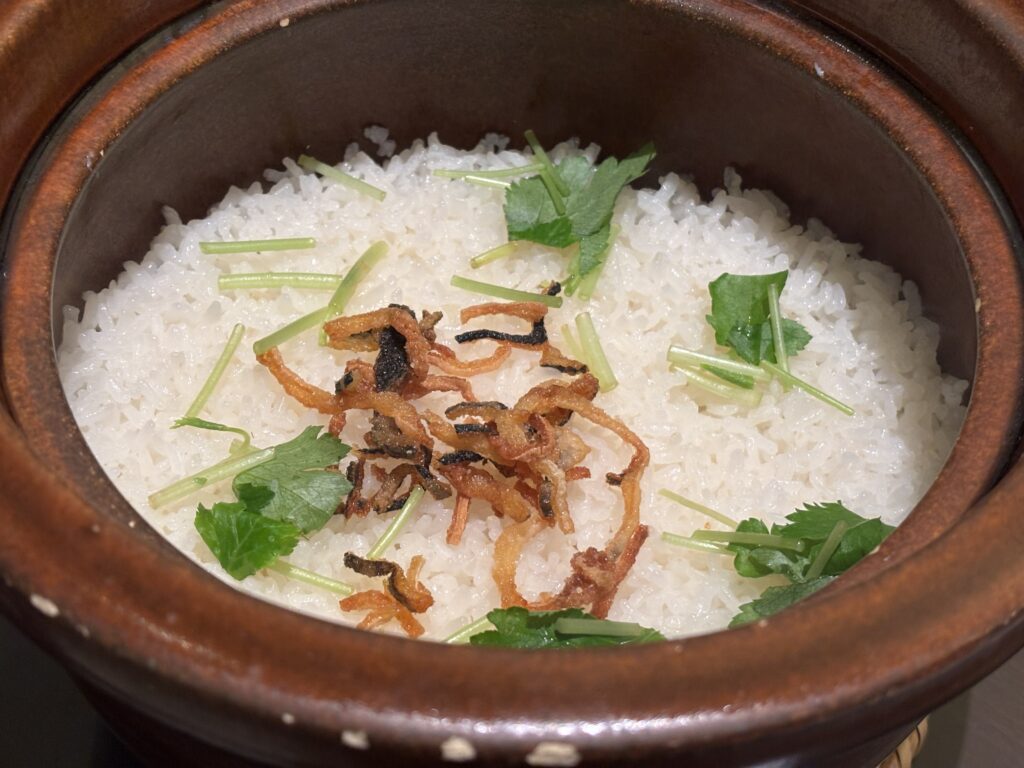 河豚土鍋ご飯のアップ