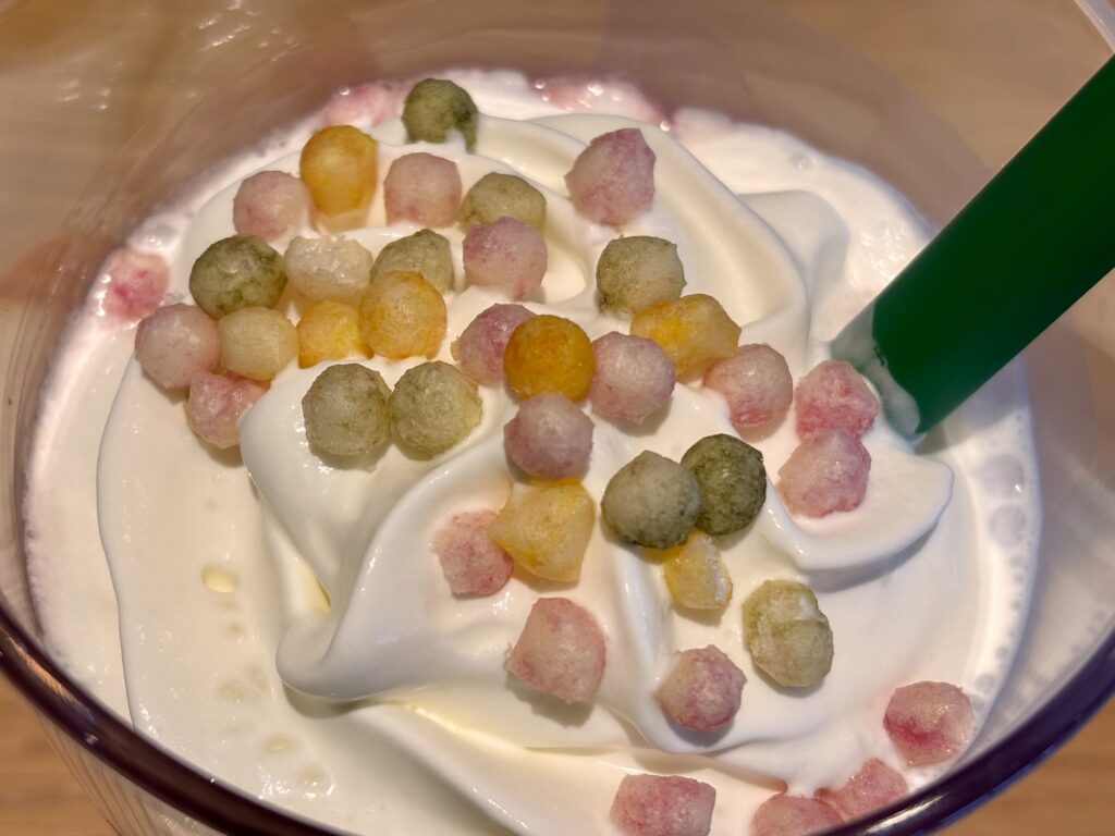 フラペチーノを上から見たアップ写真