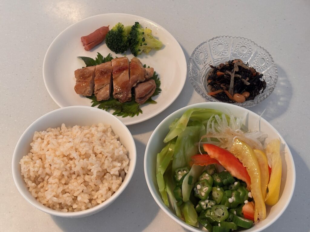 昼ごはんの写真（照り焼きチキン）