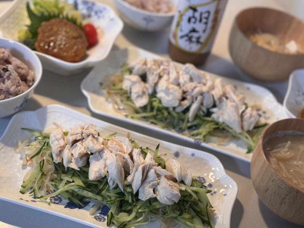 夜ごはんの写真（棒棒鶏）