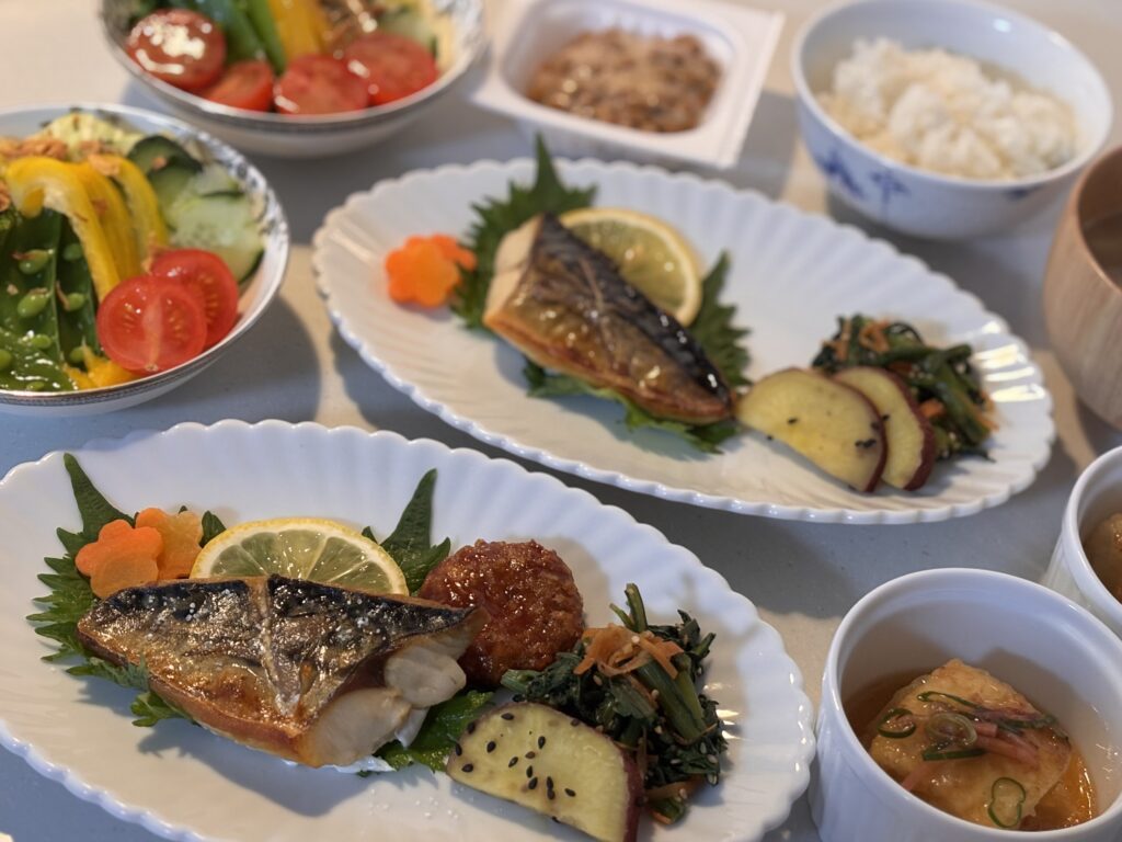 夜ごはんの写真（鯖の塩焼き）